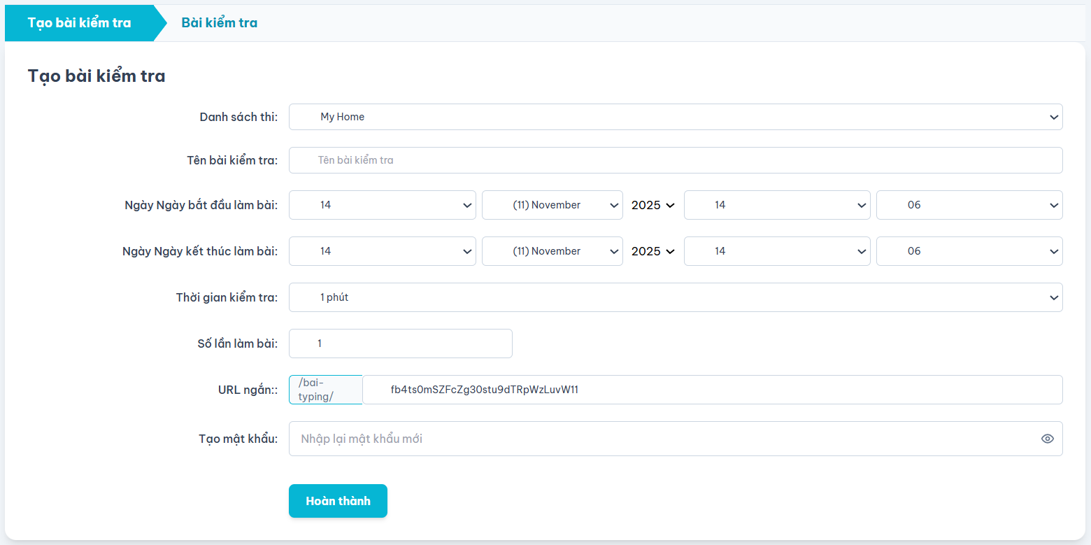 Ảnh chụp màn hình trang đăng ký